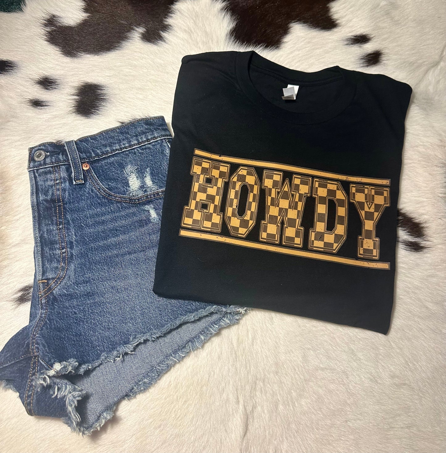 Medium Checkered Howdy Top